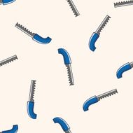 Saws cartoon seamless pattern background