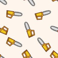Saws cartoon seamless pattern background N2