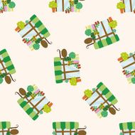 Building flower shop cartoon seamless pattern background