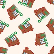 Building house cartoon seamless pattern background N22
