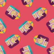 Pet mouse cage flat icon eps10 seamless pattern background N2