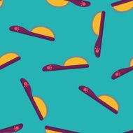Pet dog brush flat icon eps10 seamless pattern background N2
