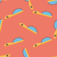 Pet dog brush flat icon eps10 seamless pattern background N3