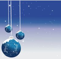 Abstract blue Christmas Background with decorations
