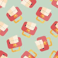 Pet style tissue case flat icon eps10 seamless pattern background