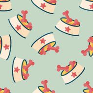 pet bone flat icon eps10 seamless pattern background