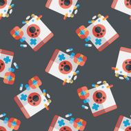 Pet drug flat icon eps10 seamless pattern background N2