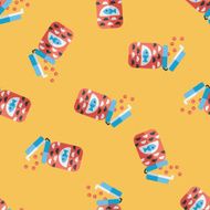 Pet fish feed flat icon eps10 seamless pattern background N2