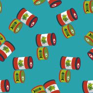 Pet cat food can flat icon eps10 seamless pattern background N2