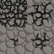 Vector stone texture with cracks in four stages