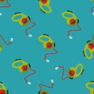 Pet dog lead flat icon eps10 seamless pattern background N4