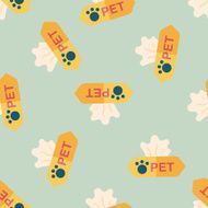 Pet style tissue case flat icon eps10 seamless pattern background N8