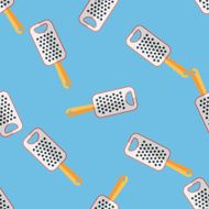 kitchenware grater flat icon eps10 seamless pattern background N3