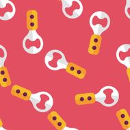 kitchenware corkscrew flat icon eps10 seamless pattern background N2