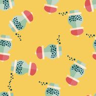 kitchenware pepper bottle flat icon eps10 seamless pattern background