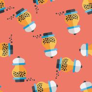 kitchenware pepper bottle flat icon eps10 seamless pattern background N3