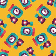 kitchenware hot sauce flat icon eps10 seamless pattern background N2