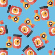 kitchenware hot sauce flat icon eps10 seamless pattern background N3