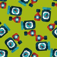 kitchenware hot sauce flat icon eps10 seamless pattern background N4