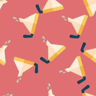 kitchenware funnel flat icon eps10 seamless pattern background