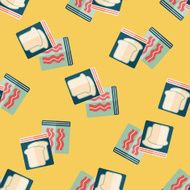 kitchenware zipper bags flat icon eps10 seamless pattern background