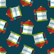 kitchenware sugar flat icon eps10 seamless pattern background N3