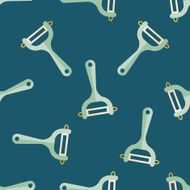 kitchenware peeler flat icon eps10 seamless pattern background