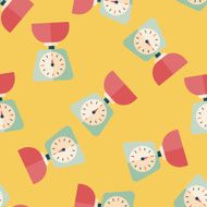 kitchenware weight scale flat icon eps10 seamless pattern background