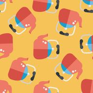 kitchenware tea pot flat icon eps10 seamless pattern background N10