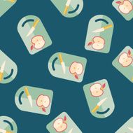 kitchenware chopping board and knife flat icon seamless pattern background N3