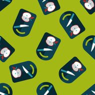kitchenware chopping board and knife flat icon seamless pattern background N6