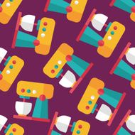 kitchenware electronic beater flat icon eps10 seamless pattern background N3