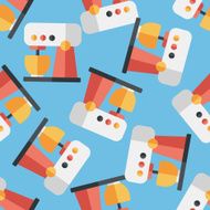 kitchenware electronic beater flat icon eps10 seamless pattern background N4