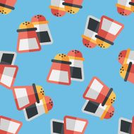 kitchenware pepper bottle flat icon eps10 seamless pattern background N11