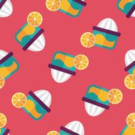 kitchenware juicer flat icon eps10 seamless pattern background