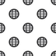 globe vector seamless pattern