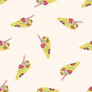 ice cream cartoon seamless pattern background N9