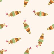ice cream cartoon seamless pattern background N10