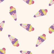ice cream cartoon seamless pattern background N13
