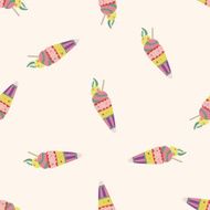 ice cream cartoon seamless pattern background N16