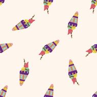 ice cream cartoon seamless pattern background N18