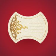 Card with golden curls