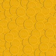 seamless pattern of gold coins