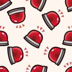 warning light cartoon seamless pattern background