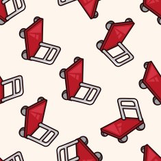 barrow cartoon seamless pattern background