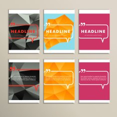 Set of brochures for design in abstract style