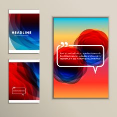 Set of banners for design in abstract style N2