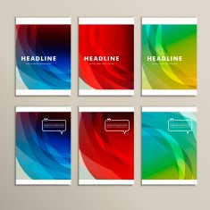 Set of banners for design in abstract style N3
