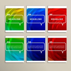 Set of banners for design in abstract style N4