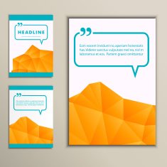 Set of brochures for design in abstract style N2